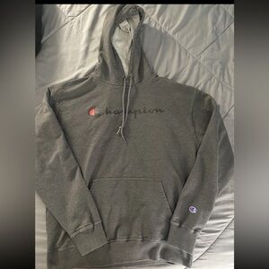Men’s Champion Pullover Hoodie Size L Grey